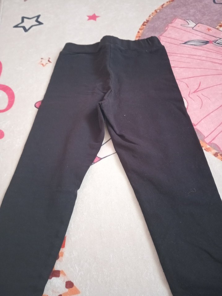 Kız Çocuk Siyah Dar Kesim Tayt - Görsel 3