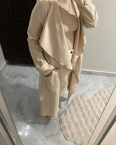 36 Beden ten rengi Renk Trenchcoat