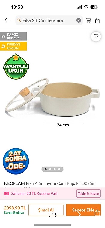Fika seramik tencere
