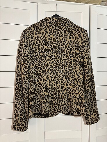 36 Beden Leopar desenli blazer ceket
