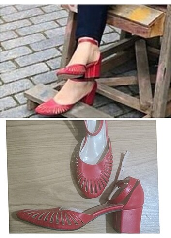 Kırmızı yazlık ayakkabı