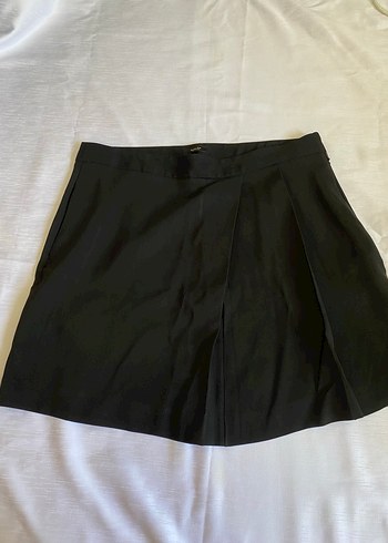 Siyah Pilili Midi Mini Etek