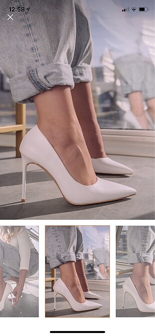 Mat beyaz stiletto