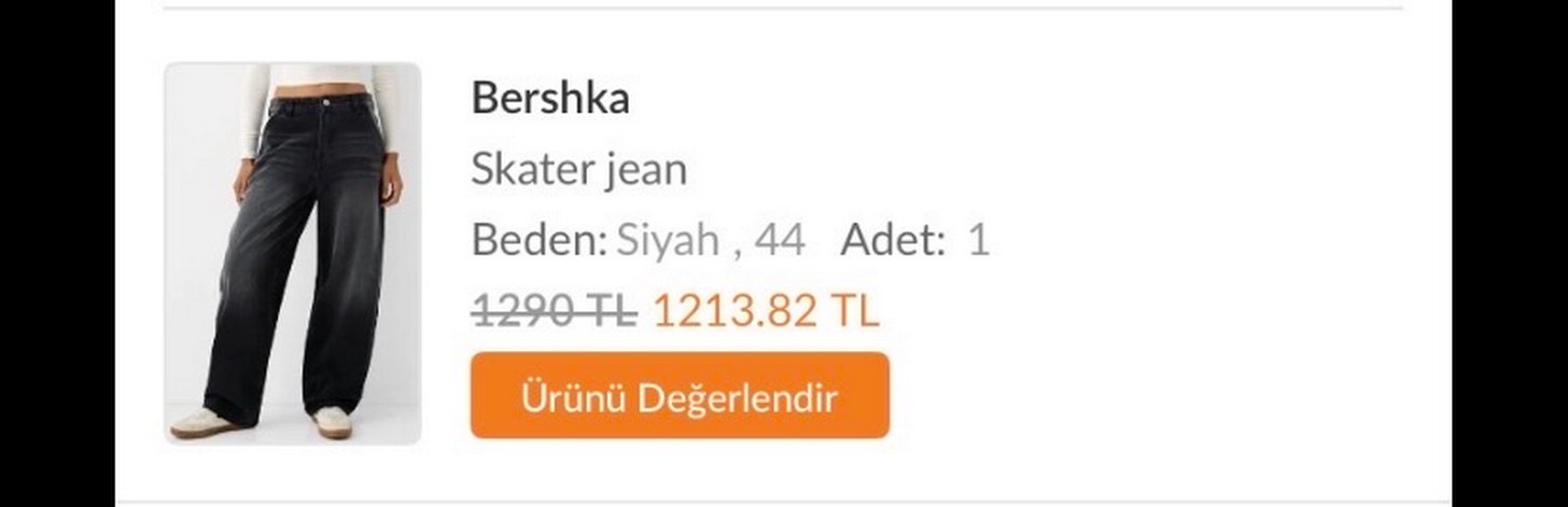 Bershka skater jean Kadın Pantolon - Görsel 2