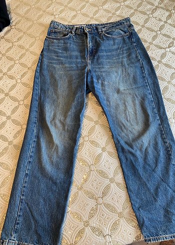 ZARA Yüksek Bel Mavi Denim Kadın Jean - Görsel 4