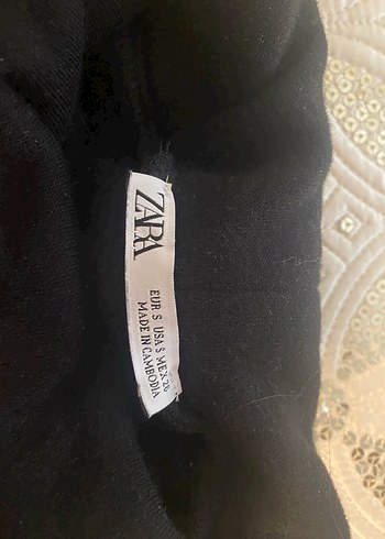 ZARA Kolsuz Siyah Boğazlı Basic sweat - Görsel 4