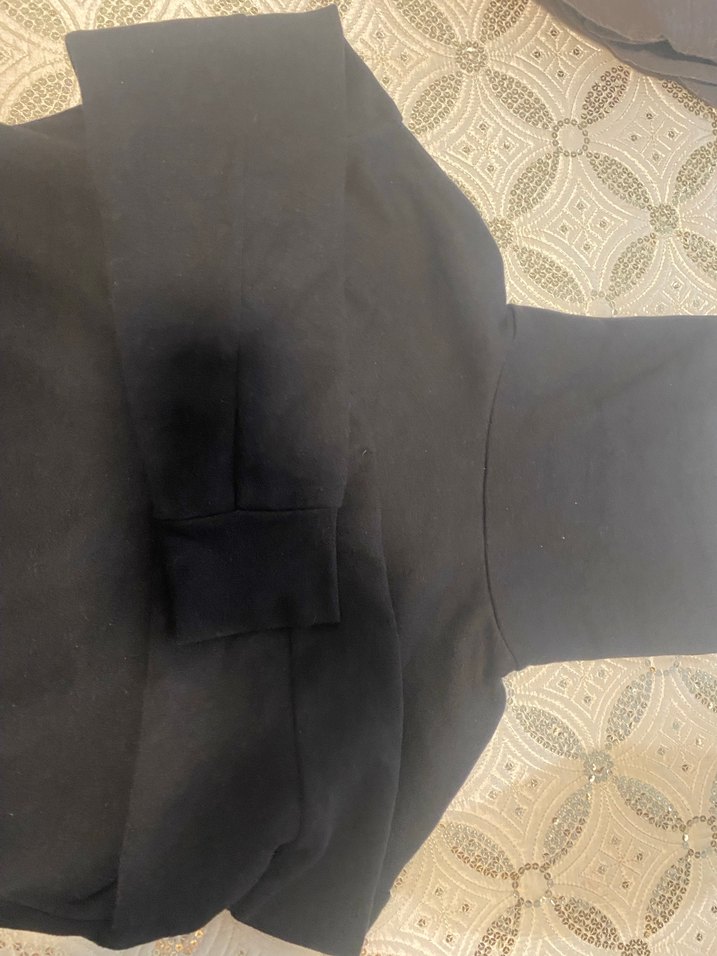 ZARA Kolsuz Siyah Boğazlı Basic sweat - Görsel 3