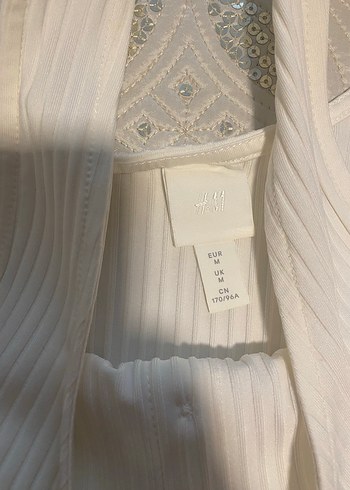 H&M Düğmeli Beyaz Kolsuz kadın Çıtçıtlı Body - Görsel 4