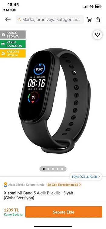 Xiaomi Xiaomi Mi Band 5 Akıllı Bileklik