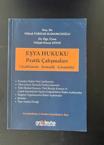 Eşya Hukuku Pratik Çalışmaları - Gülşah Vardar Hamamcıoğlu