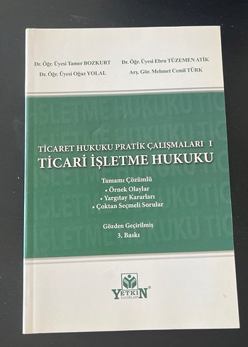 Ticari İşletme Hukuku - Pratik Çalışmalar Kitabı