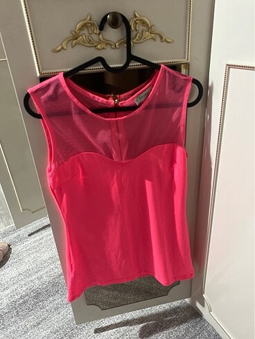 Neon pembe bluz