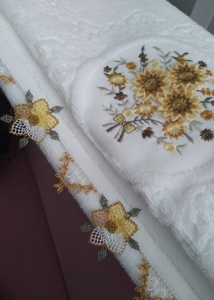 İğne oyası havlu  - Görsel 2