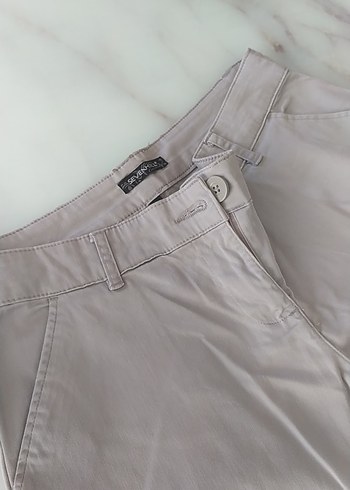 Sevenhill Bej Regular Fit Keten Kumaş Kadın Pantolon