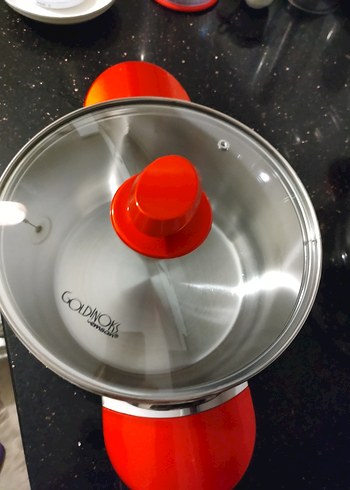 Kırmızı GOLDINOKS Tencere ve Kapak