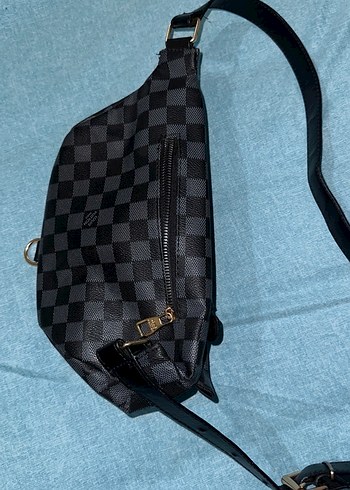 Kadın Siyah Kareli Deri Çapraz Çanta - Görsel 3