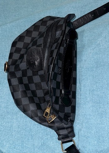 Kadın Siyah Kareli Deri Çapraz Çanta - Görsel 2