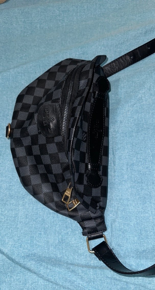 Kadın Siyah Kareli Deri Çapraz Çanta - Görsel 2