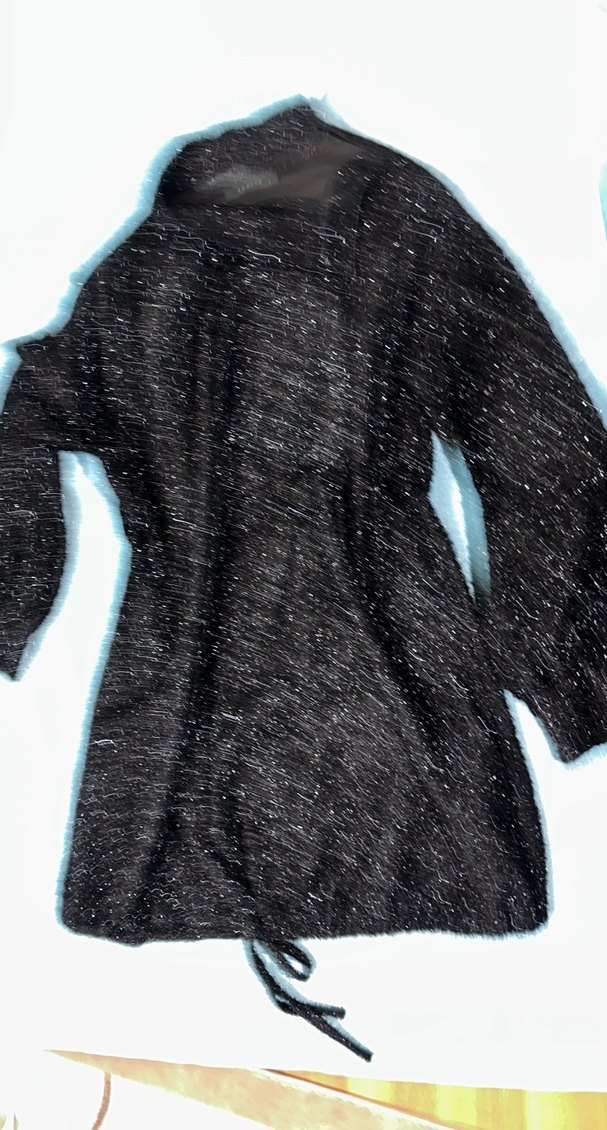 Işıltılı Siyah Uzun Kollu tunik - Görsel 4