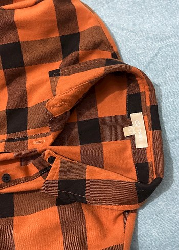 Düğmeli Loose Fit Ekose Kadın Gömlek - Görsel 2