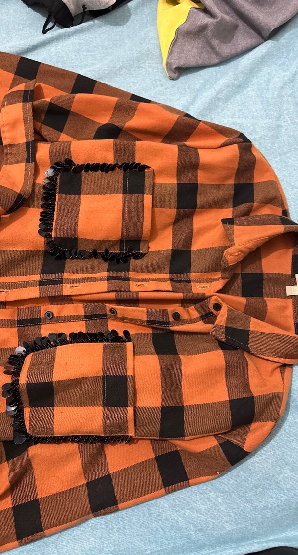 Düğmeli Loose Fit Ekose Kadın Gömlek - Görsel 3