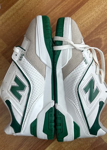 New Balance 550 Yeşil Beyaz Spor Ayakkabı - Görsel 5