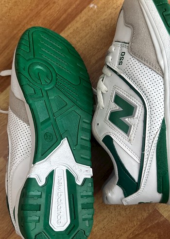 New Balance 550 Yeşil Beyaz Spor Ayakkabı - Görsel 7