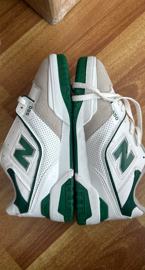 New Balance 550 Yeşil Beyaz Spor Ayakkabı - Görsel 5