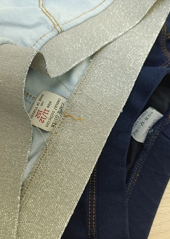 10 Yaş Beden mavi Renk Kız Çocuk Elastik Bel #Denim #Pantolon #Tayt