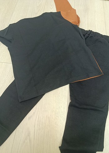 Erkek #Çocuk Kahverengi Siyah Streetwear #Eşofman #Takımı - Görsel 7