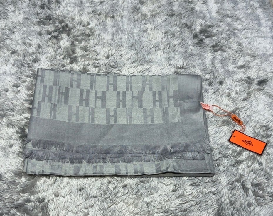 Hermes yün İpek şal - Görsel 3