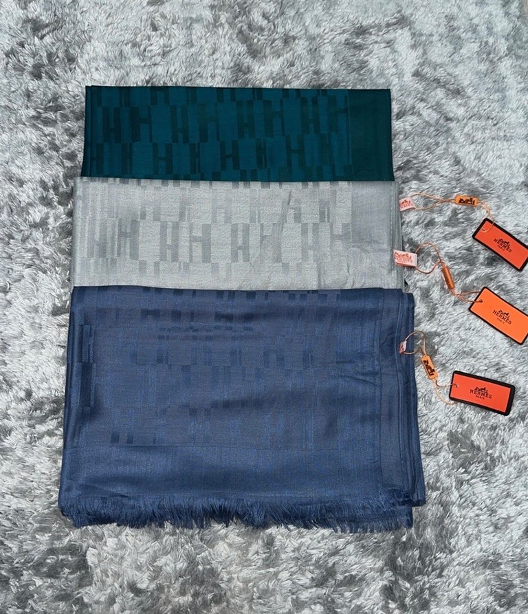 Hermes yün ipek şak - Görsel 4