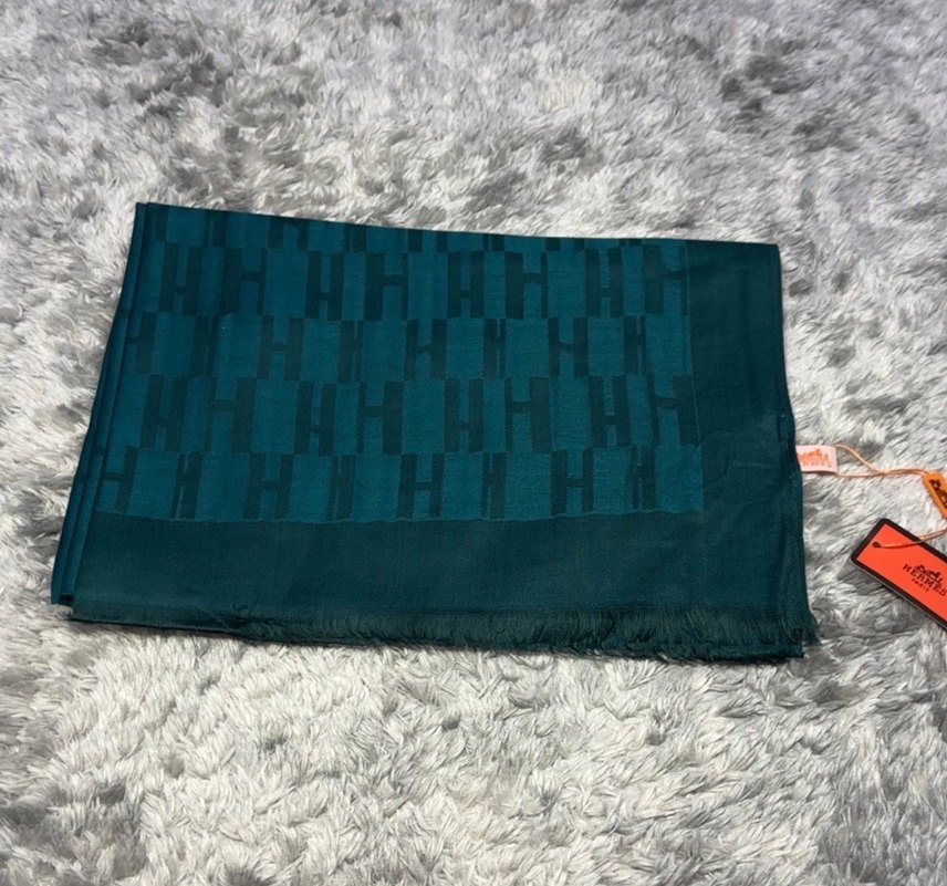 Hermes yün İpek şal - Görsel 2