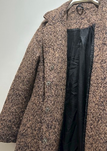 Kadın kaşe kırçıllı kaban - Görsel 3