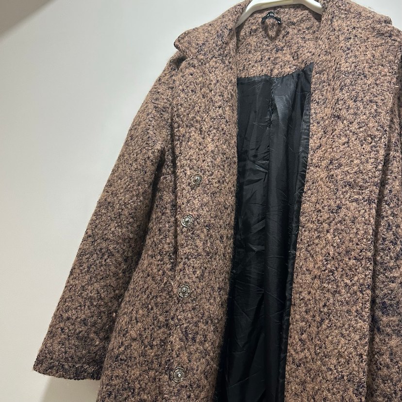 Kadın kaşe kırçıllı kaban - Görsel 3