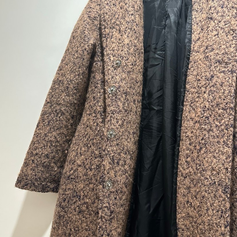 Kadın kaşe kırçıllı kaban - Görsel 4