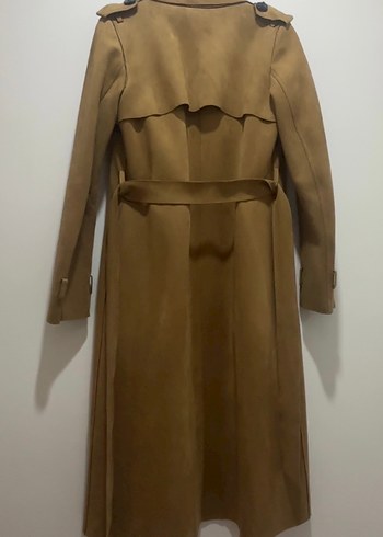 Stradivarius Kadın Süet Uzun Trençkot - Görsel 2