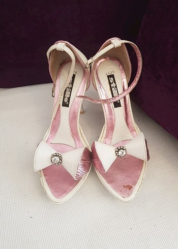 Diğer Pembe Stiletto Topuklu Kadın Ayakkabı