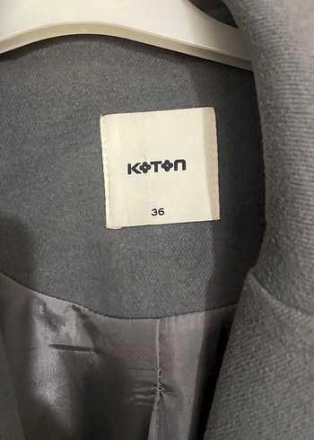 Gri Koton Kadın Kaban - Görsel 2