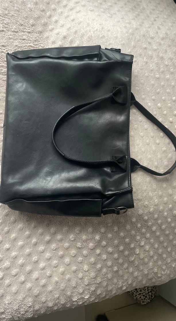 Fermuarlı Siyah Deri Minimalist Kadın Çanta - Görsel 2