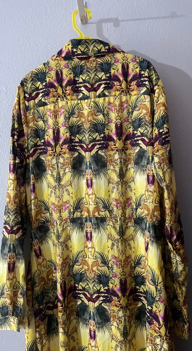 Sarı Bohem Uzun Kollu Elbise - Görsel 5