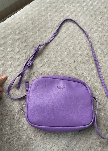 Mor Fermuarlı Kadın Çapraz Çanta - Görsel 2