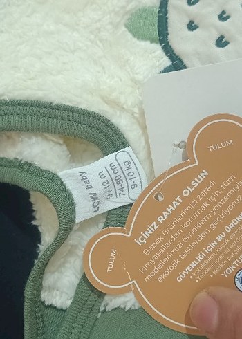 9 Ay Beden Bebek Erkek Beyaz Kürklü Tulum