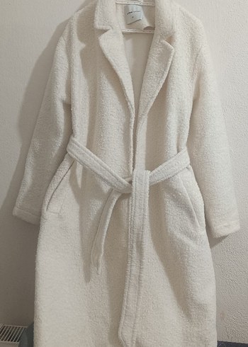 LC Waikiki June Ekru Bağlama Detaylı Kaşe Kaban