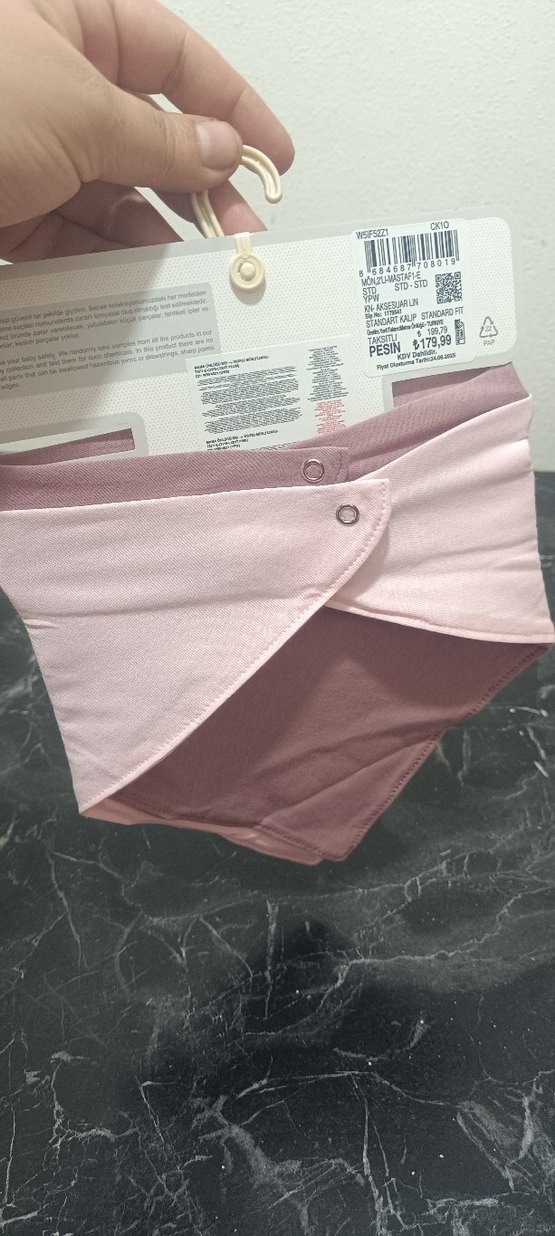 LCW baby Pembe Desenli Mama Önlüğü - Görsel 3