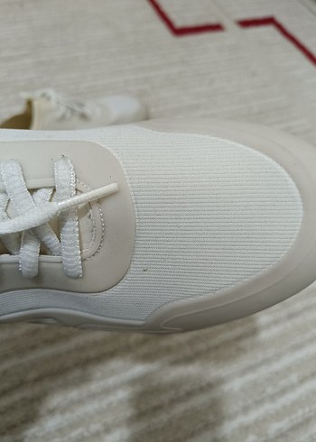 Beyaz Bağcıklı Kadın Spor Ayakkabı - Görsel 5