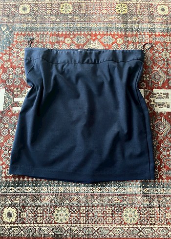 Kadın Lacivert Mini Kemerli Etek