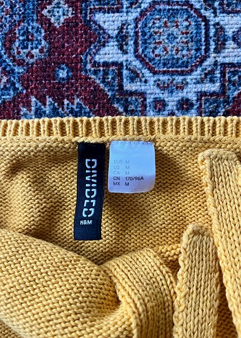 H&M Sarı Triko Halter Yaka Crop Top