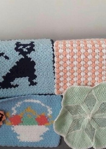 Renkli Örgü Banyo lifleri - Görsel 3