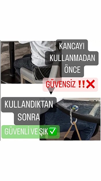 Çanta Asma Kancası Sınıfta Ofiste Pratik